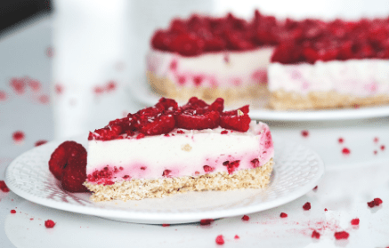 Fitness Συνταγή: Cheesecake χωρίς ψήσιμο με τυρί cottage και σμέουρα