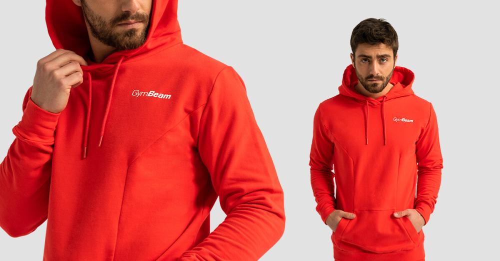 Mikina Limitless Hoodie Hot Red  - GymBeam