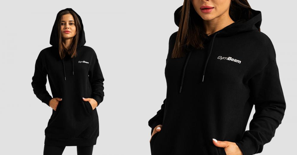 Γυναικείο Longline Limitless Hoodie Black - GymBeam