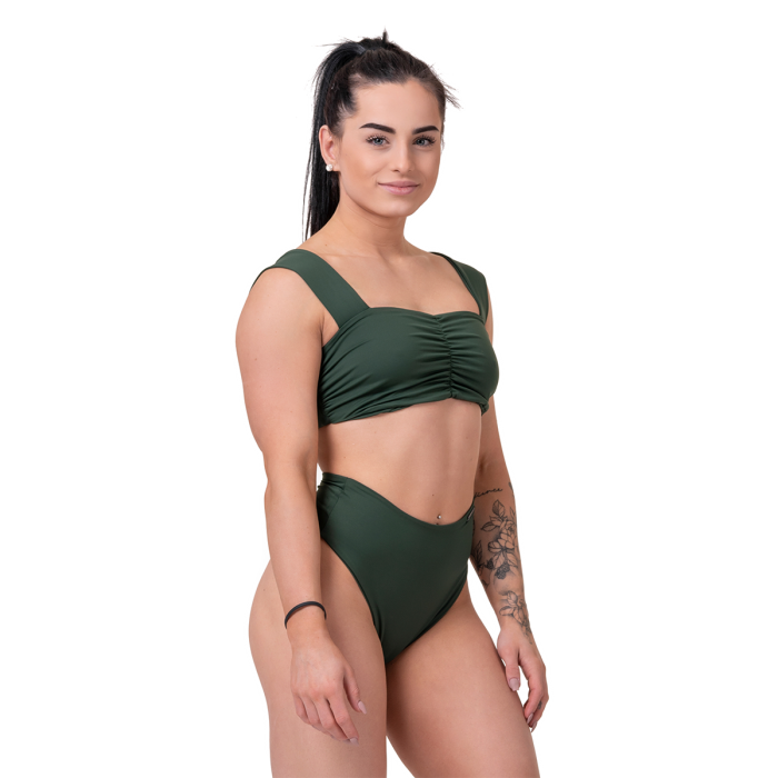 Miami Retro Bikini Top Green – NEBBIA