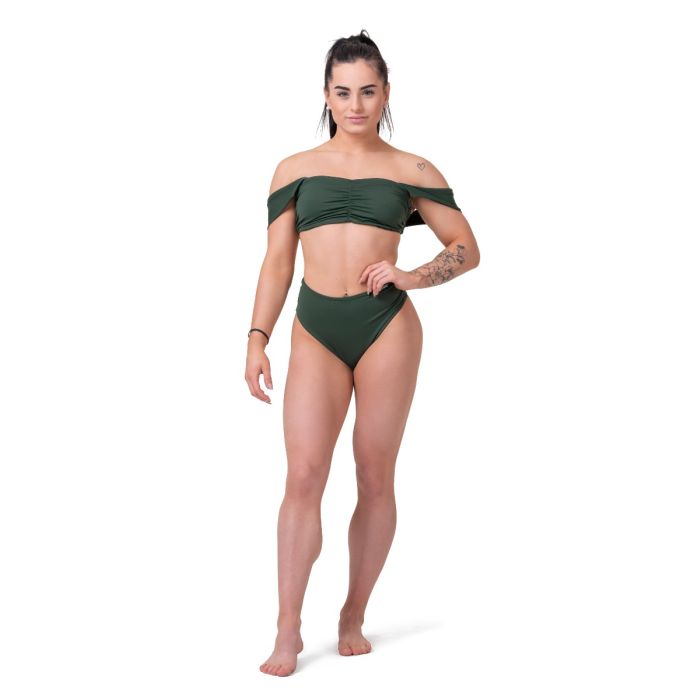 Miami Retro Bikini Top Green – NEBBIA